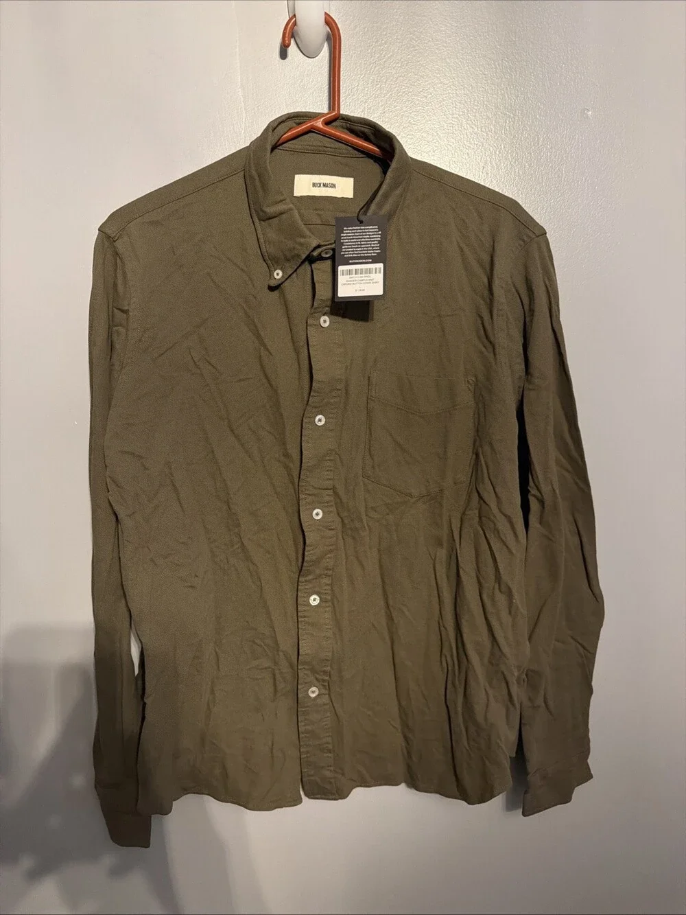 Buck Mason Men’s Large Ranger Campus Knit Oxford Button Down Shirt
